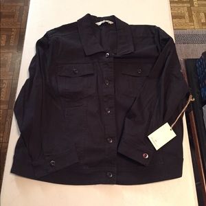 Margaritaville Stretch Twill Jean Jacket Black 3X